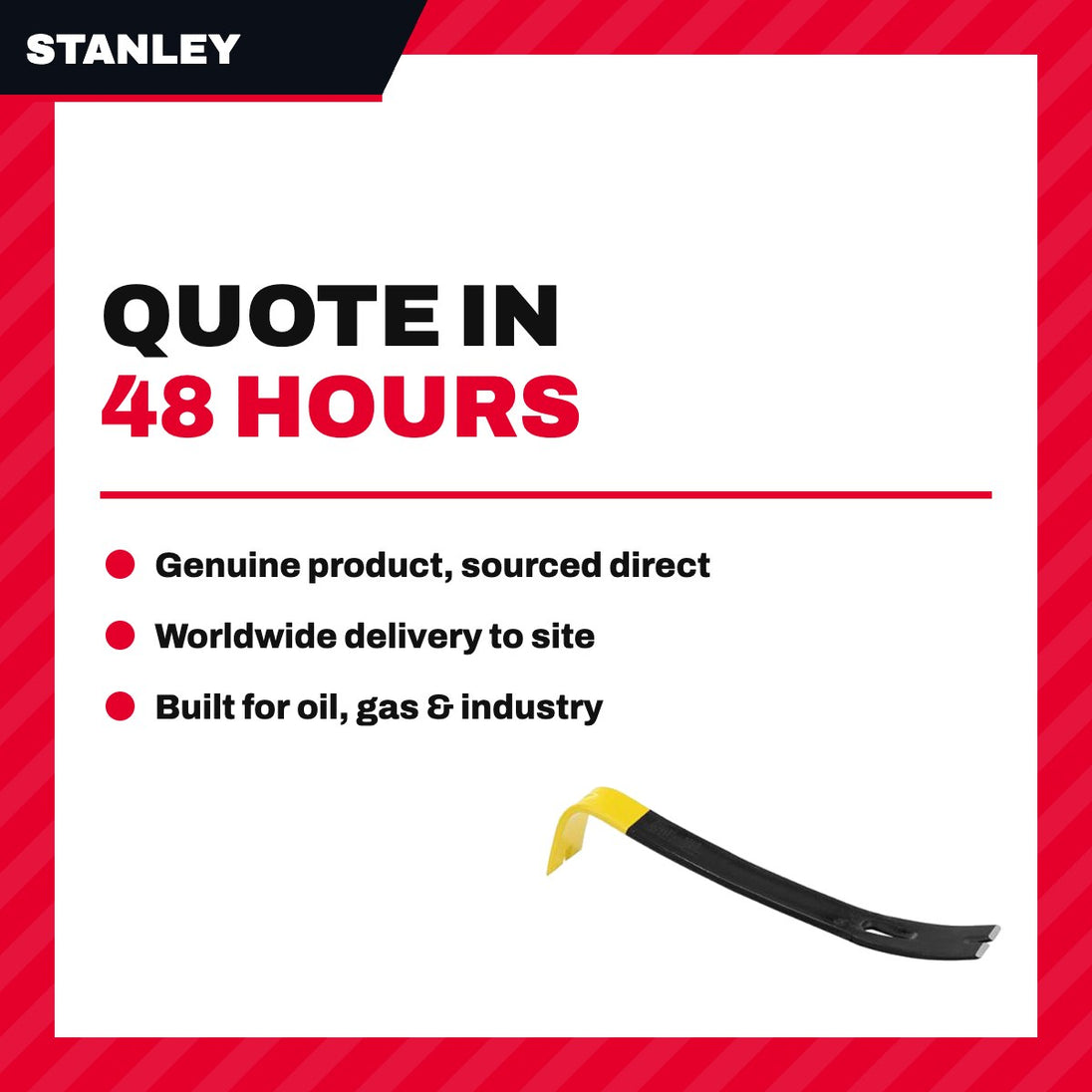 Stanley – Pry Bar Leverage Tool, 12.7 mm (1/2 in) X Sect