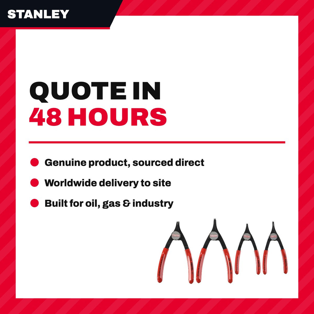 Stanley – Retaining Ring Pliers, Style Convertible, 9.5-14.2 mm (3/8 To)