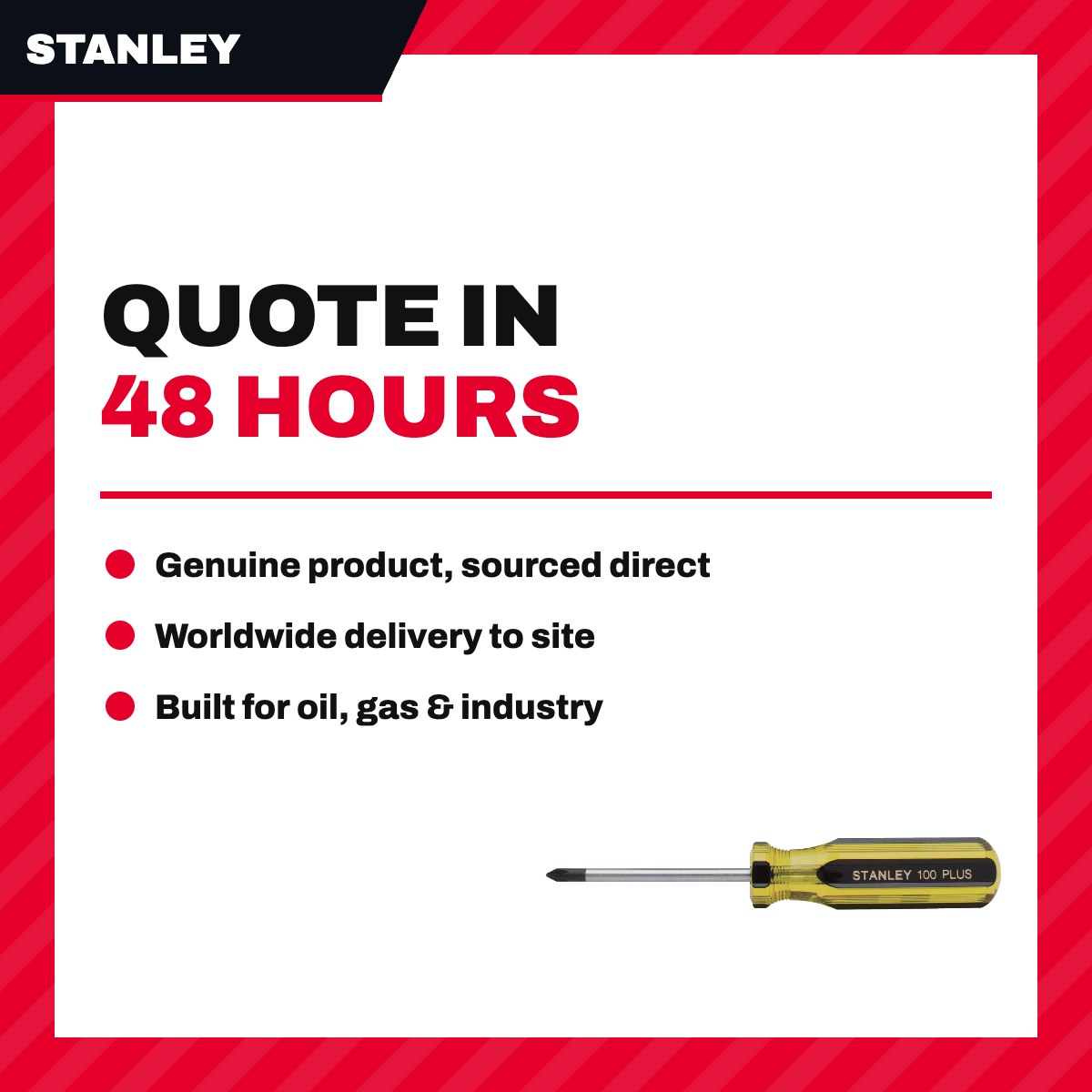 Stanley 64-101 – Screwdriver – Phillips Type, No 1 Tip