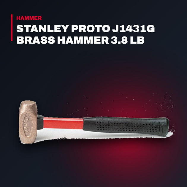 Stanley J1431G – Stanley Proto J1431G Brass Hammer 3.8 Lb