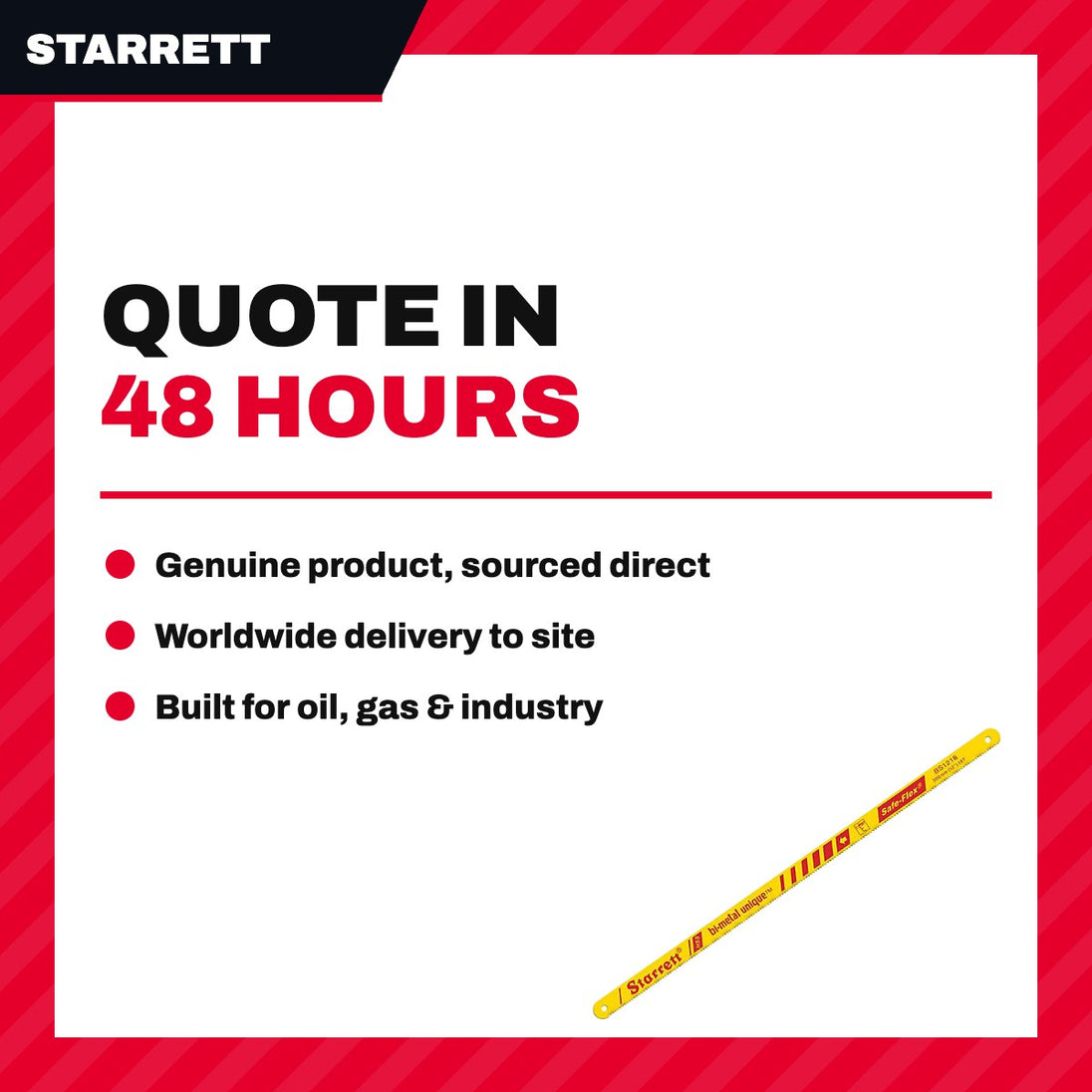 Starrett KBS1232-2 – Hacksaw Blade – Starrett