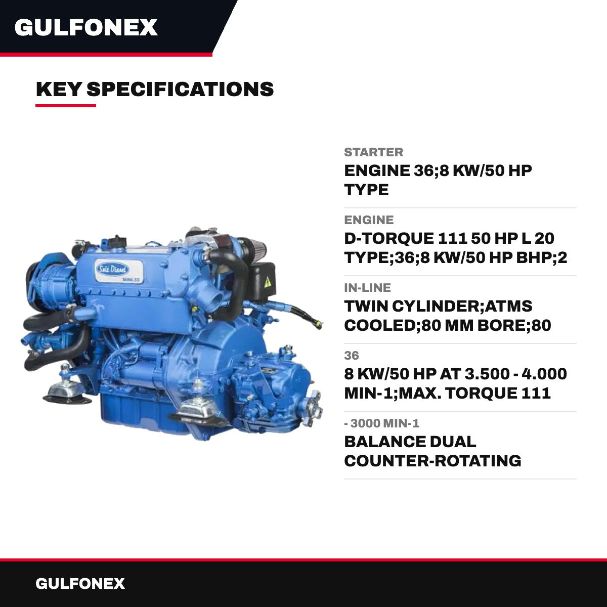 Starter – Engine 36, 8 Kw/50 Hp Type