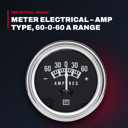 Stewart Warner Us 82202 – Meter Electrical – Amp Type, 60-0-60 A Range
