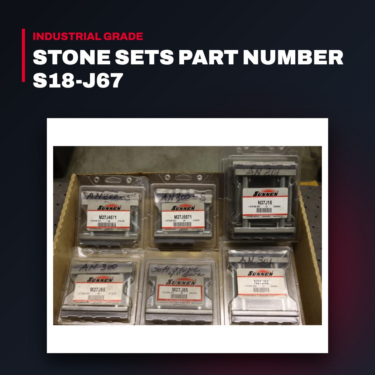 Sunnen S18-J67 – Stone Sets Part Number S18-J67