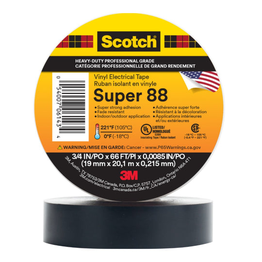 3M SUPER88 – Electrical Tape, 2 in wide, 36 Yd long