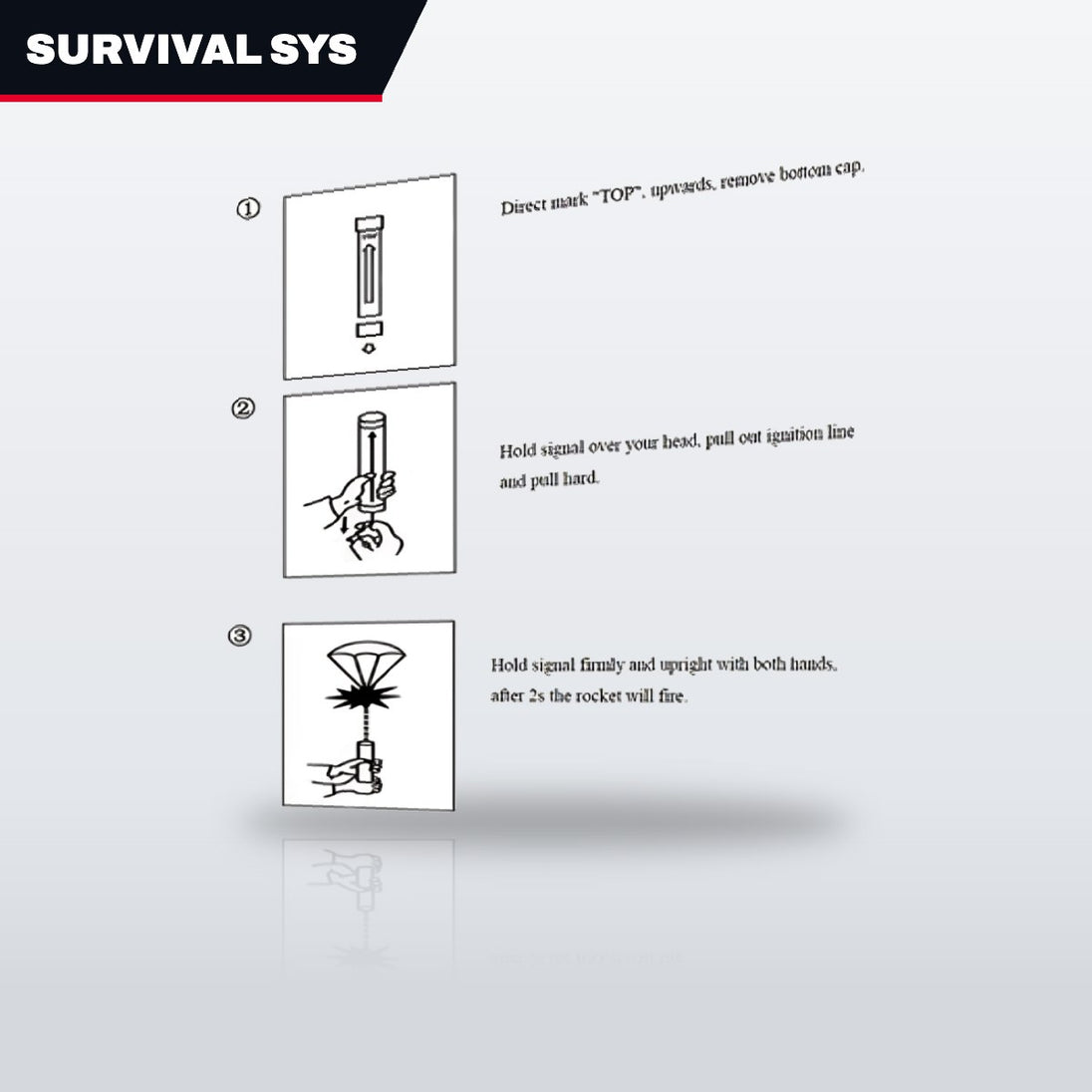 Survival Systems 094-3321 – Signal – Rocket Type, Red