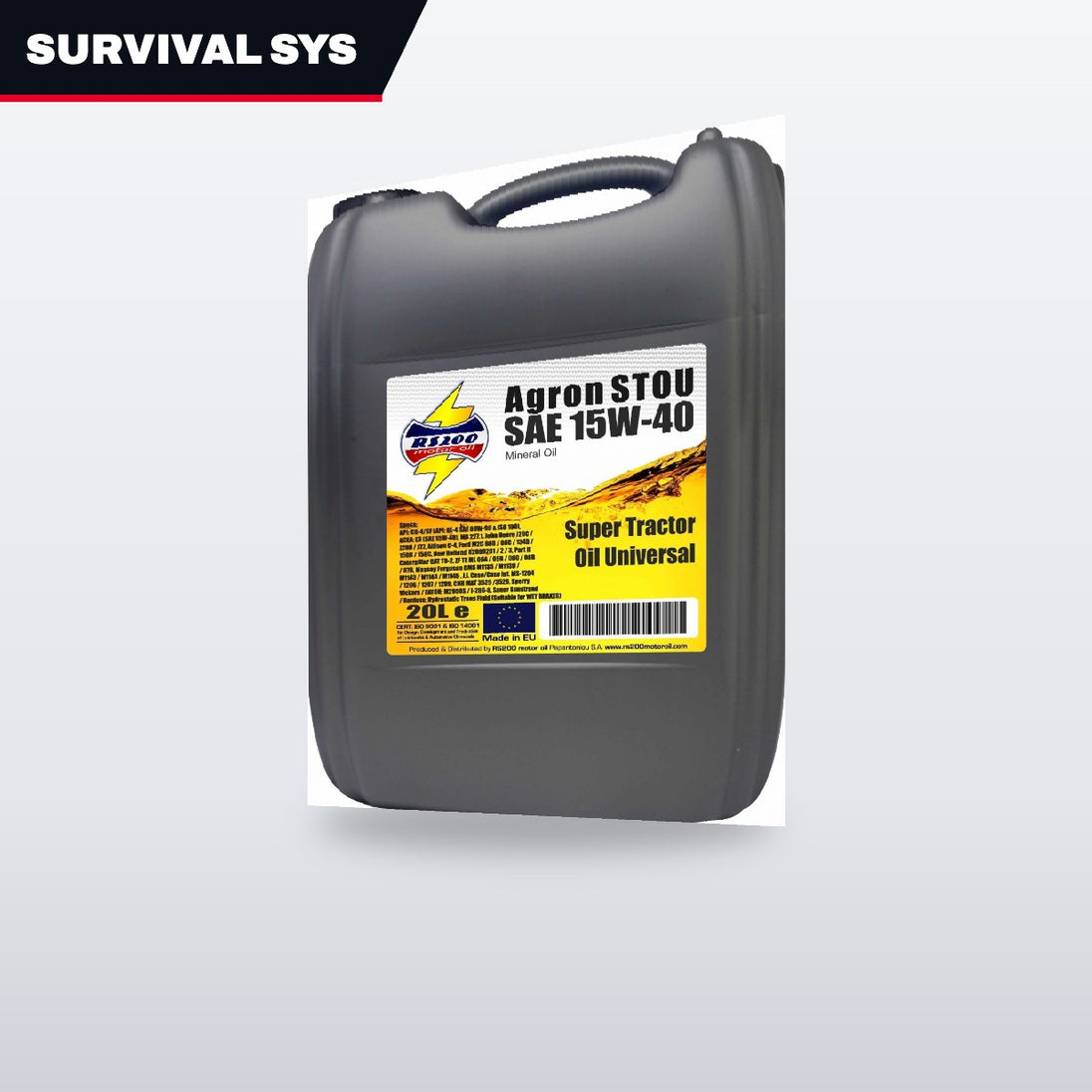 Survival Systems GN-090 – Oil – Transmission, Sae 15W-40 Type