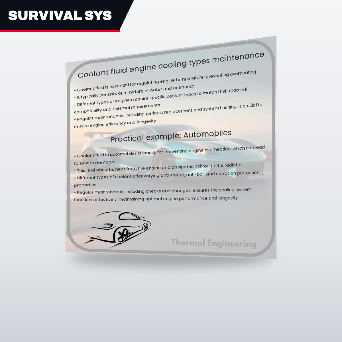Survival Systems GN-091 – Fluid – Engine Coolant Type, (As Applicable