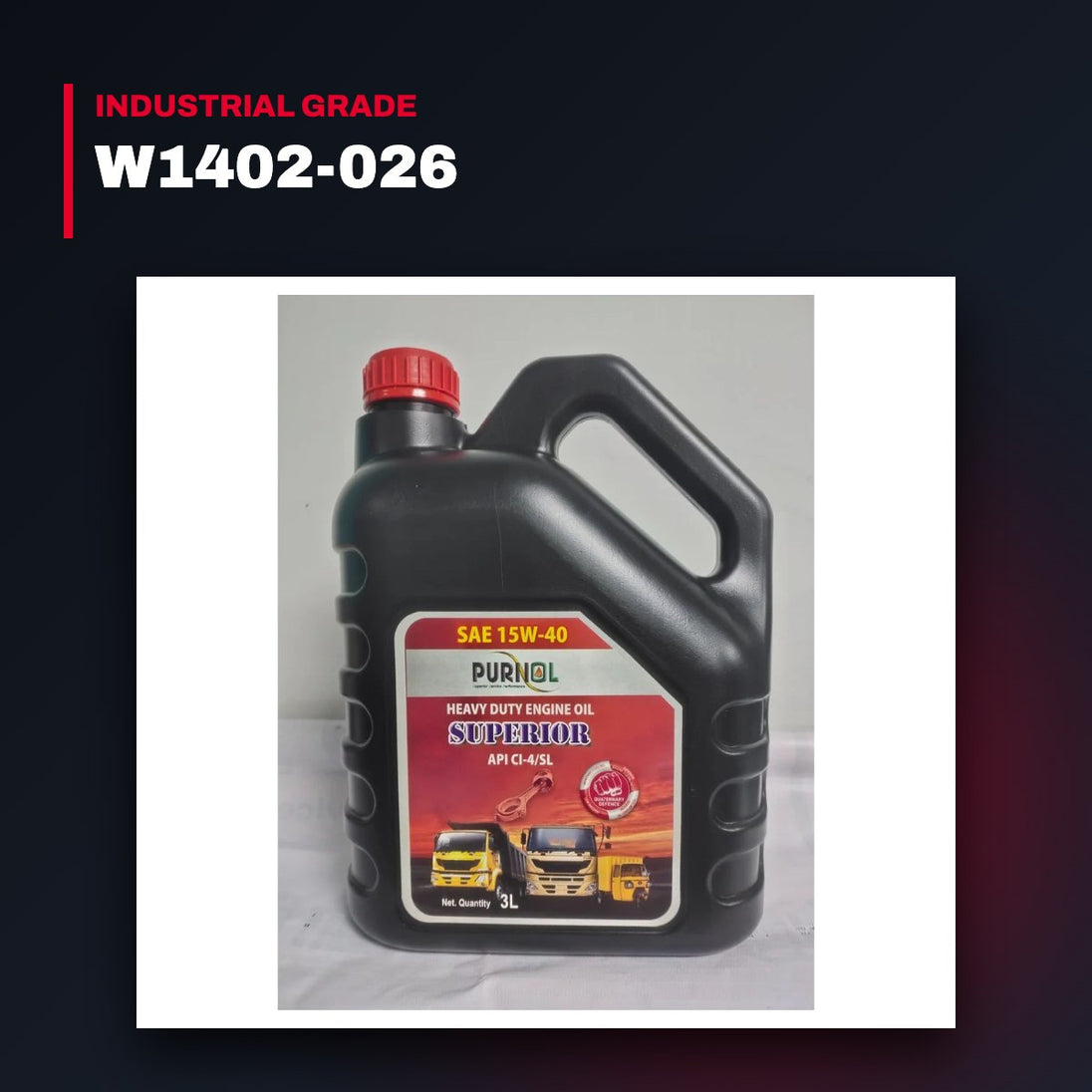 Survival Systems GN-330 – Oil – Engine Type, 15W40 (As Applicable