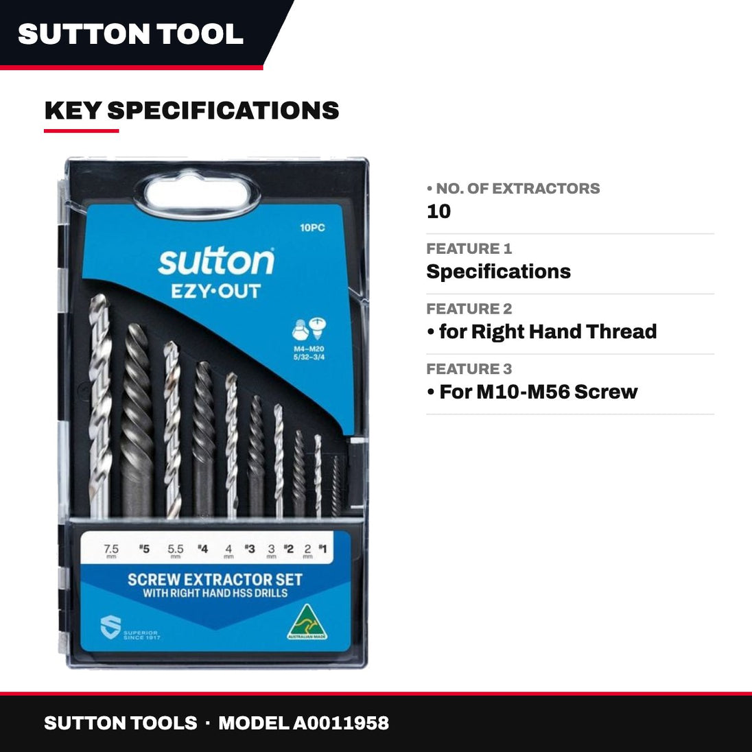 Sutton Tools A0011958 – Extra-Grip Extractor Sets