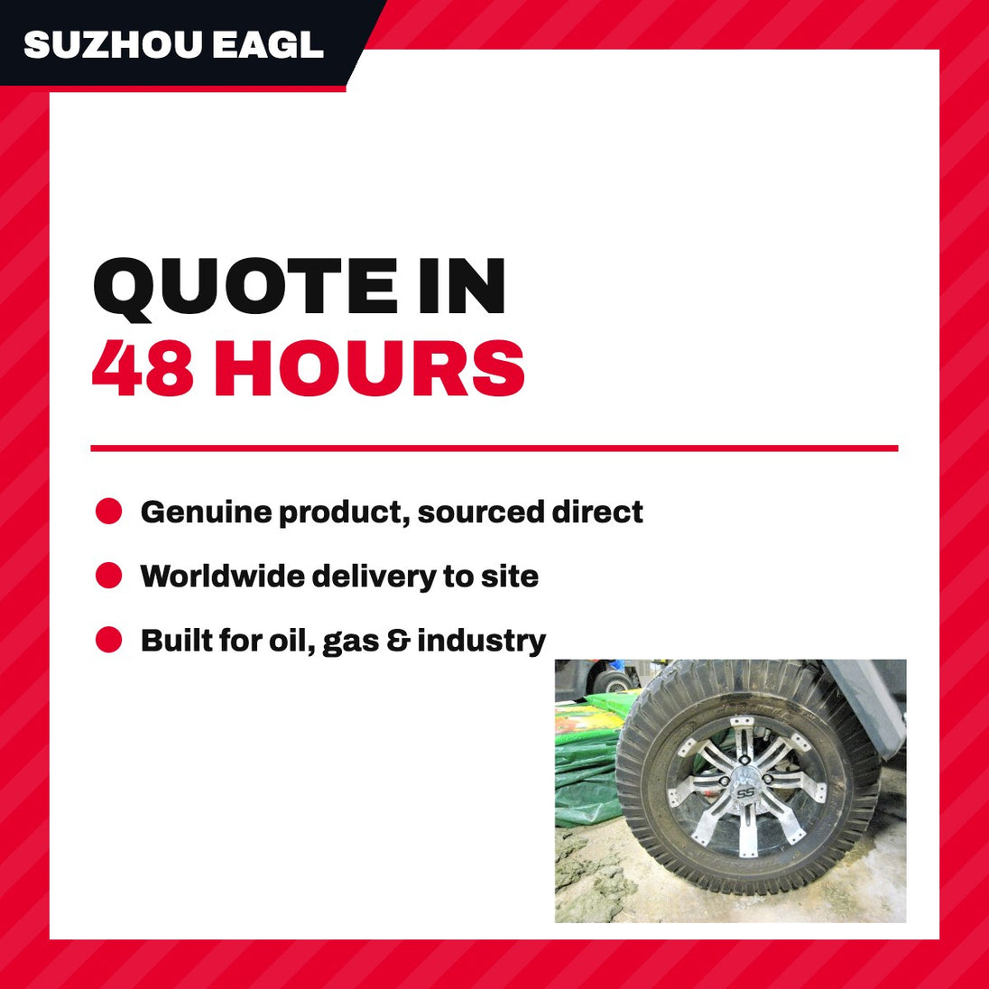 Suzhou Eagle Electric 2055010 – Tire – Club Car Type, With Rim