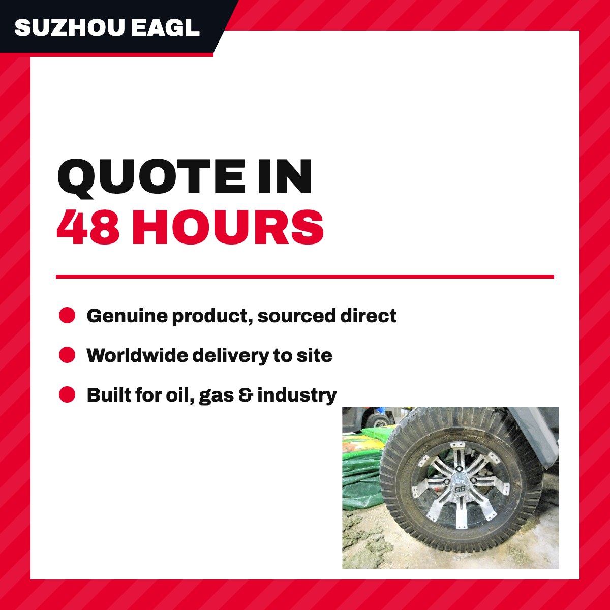 Suzhou Eagle Electric 2055010 – Tire – Club Car Type, With Rim