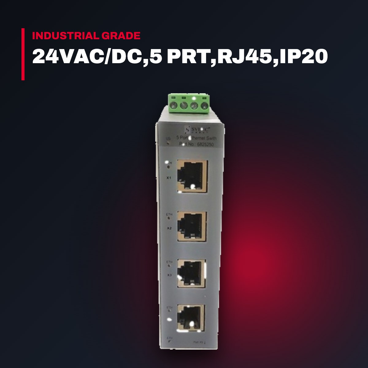 Sw-Enet – 24Vac/Dc,5 Prt,Rj45,Ip20