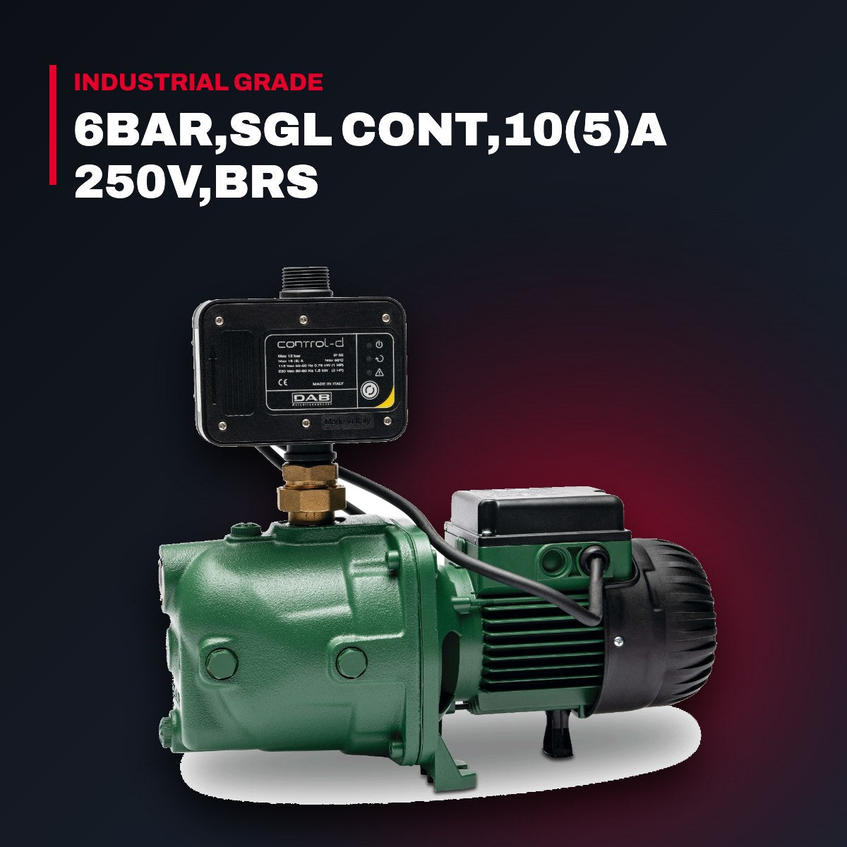 Sw-Press – 6Bar,Sgl Cont,10(5)A 250V,Brs