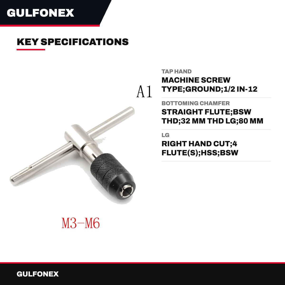 Tap Hand – Machine Screw Type, Ground