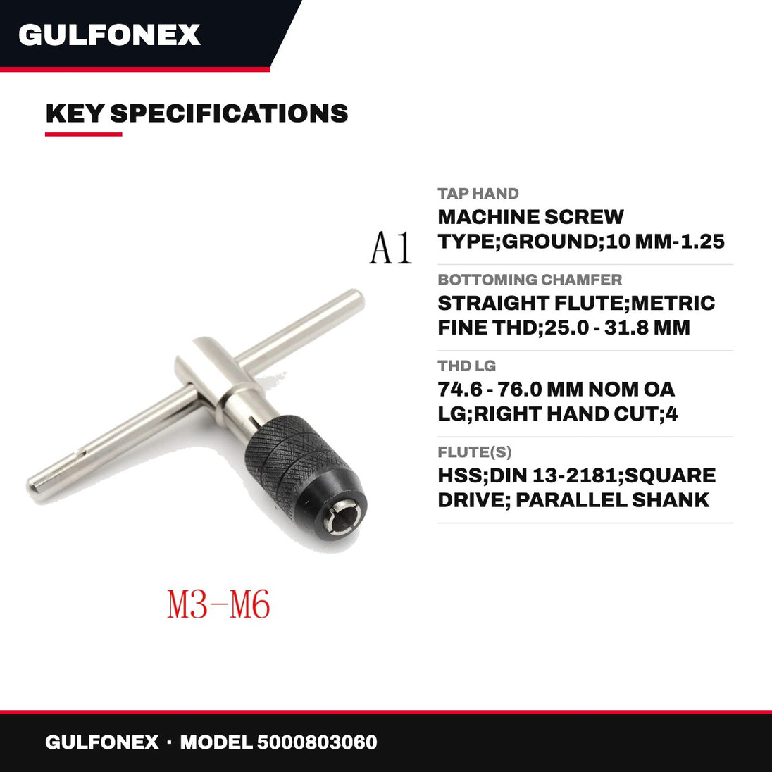 Tap Hand – Machine Screw Type, Ground