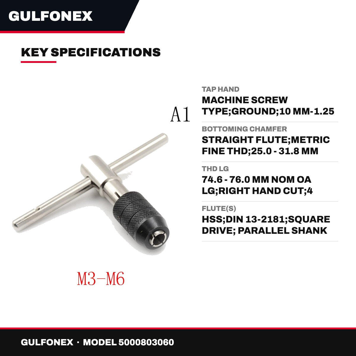 Tap Hand – Machine Screw Type, Ground