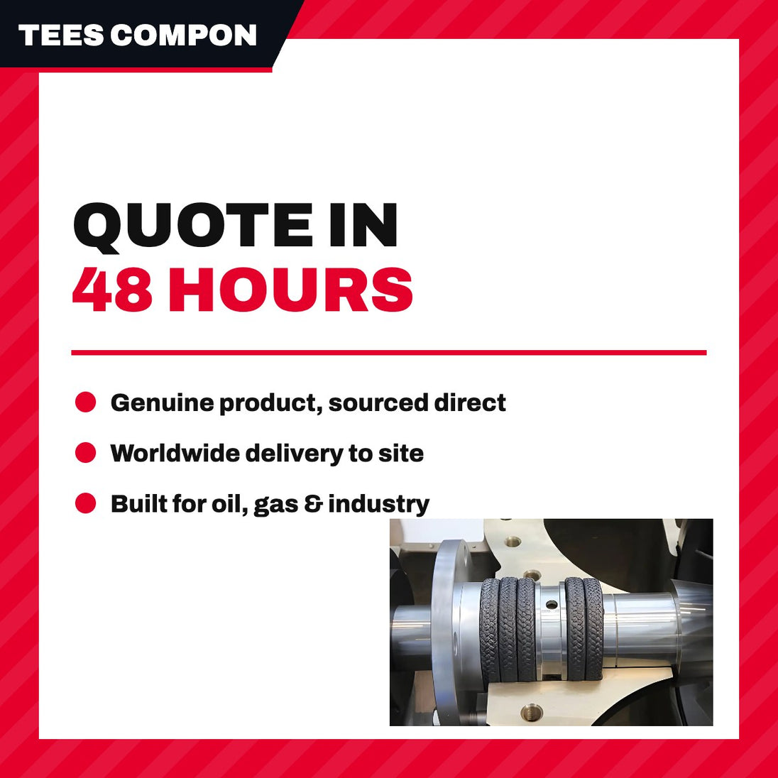 Tees Components Gb 4976WG-132 – Gland Packing – Size 20 Mm Sq., 2.6 Meters (1 Box)