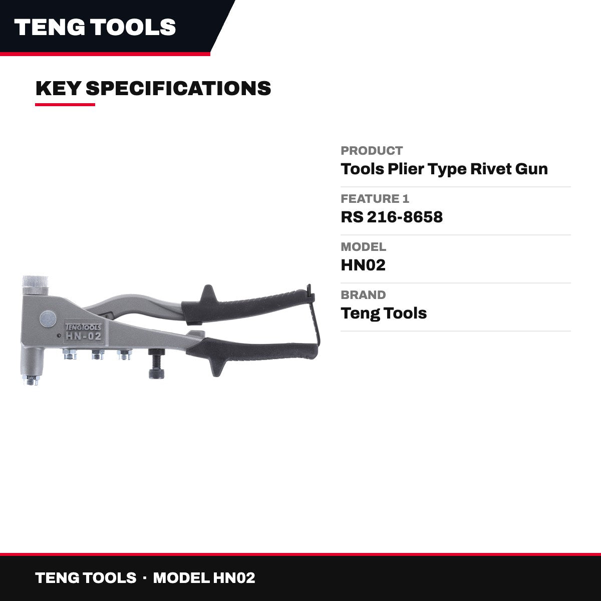Teng Tools HN02 – Tools Plier Type Rivet Gun