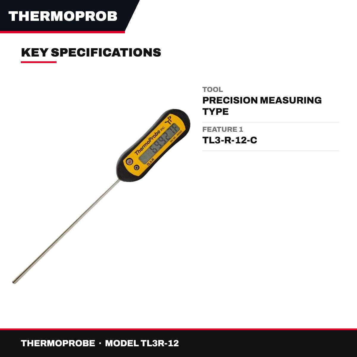 ThermoProbe TL3R-12 – Intrinsically Safe Handheld Stem Thermometer 12