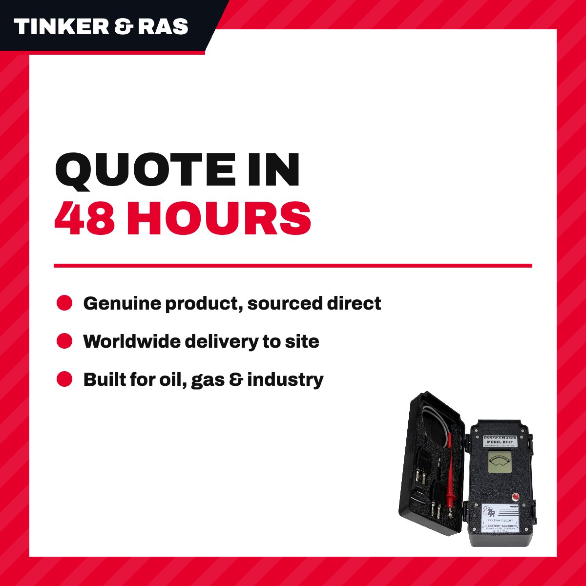 Tinker & Rasor RF-IT – Above Ground Pipeline Insulation Tester