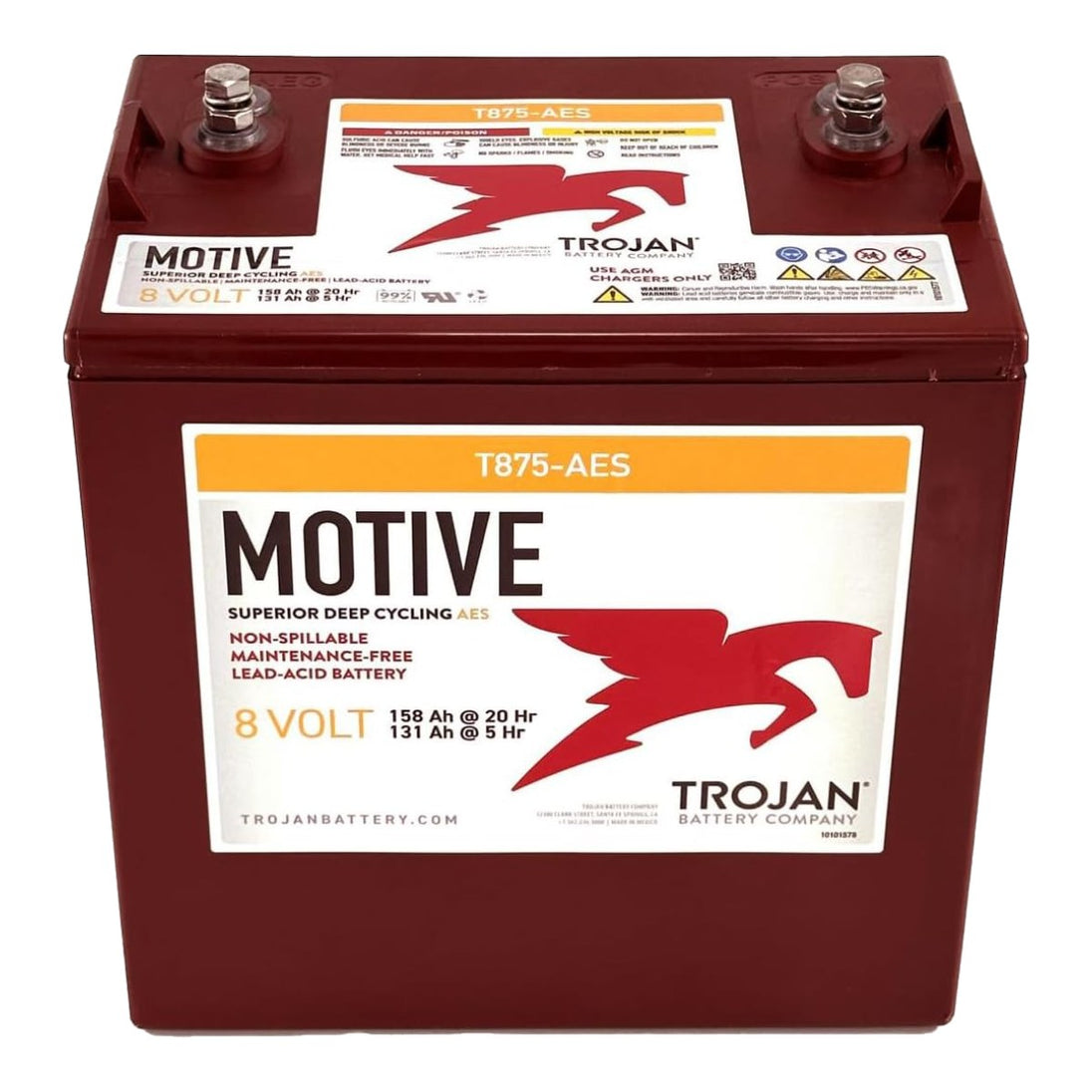 Trojan T875 – Battery – 8 Volt Trojan 875, (As Applicable