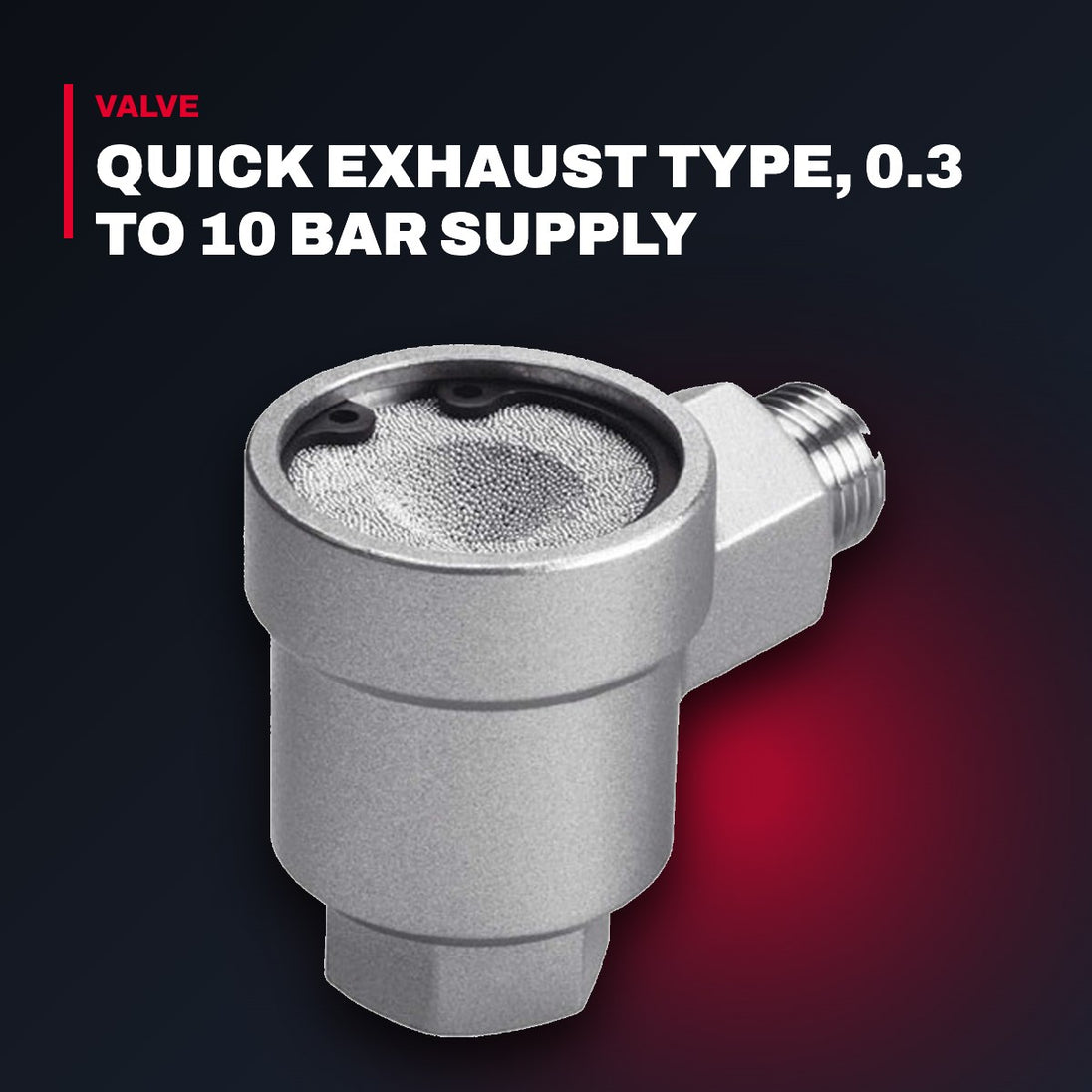 Valve – Quick Exhaust Type, 0.3 To 10 Bar Supply