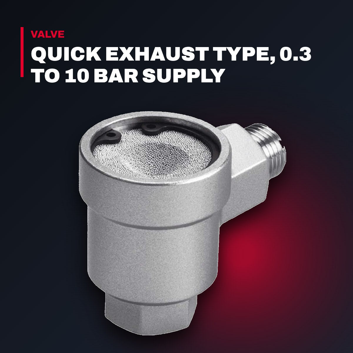 Valve – Quick Exhaust Type, 0.3 To 10 Bar Supply