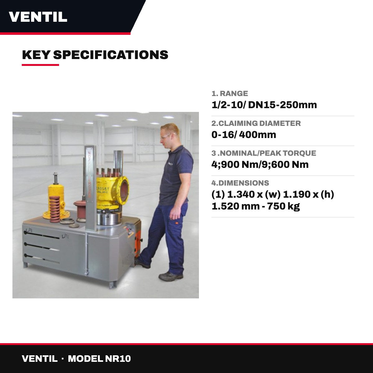 Ventil NR10 – Relief Valve Nozzle Remover Machine