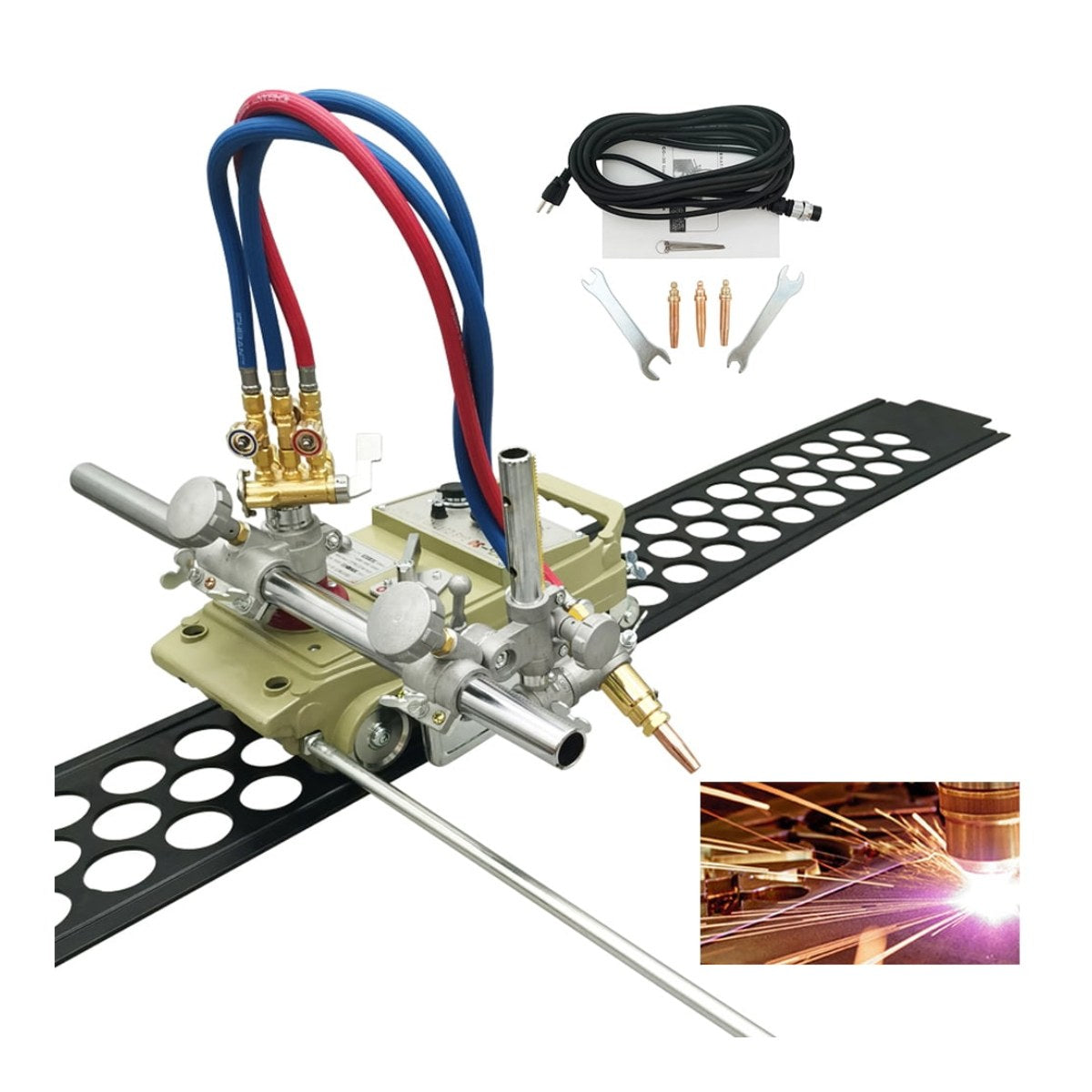 Vevor OTHERS – Oxy/Acty Cutting Track Torch Burner Portable Handle Gas Cutting Machine Motor – 220V, 50-60Hz Cutting Thicknes