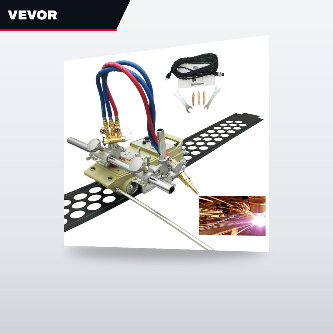 Vevor OTHERS – Oxy/Acty Cutting Track Torch Burner Portable Handle Gas Cutting Machine Motor – 220V, 50-60Hz Cutting Thicknes