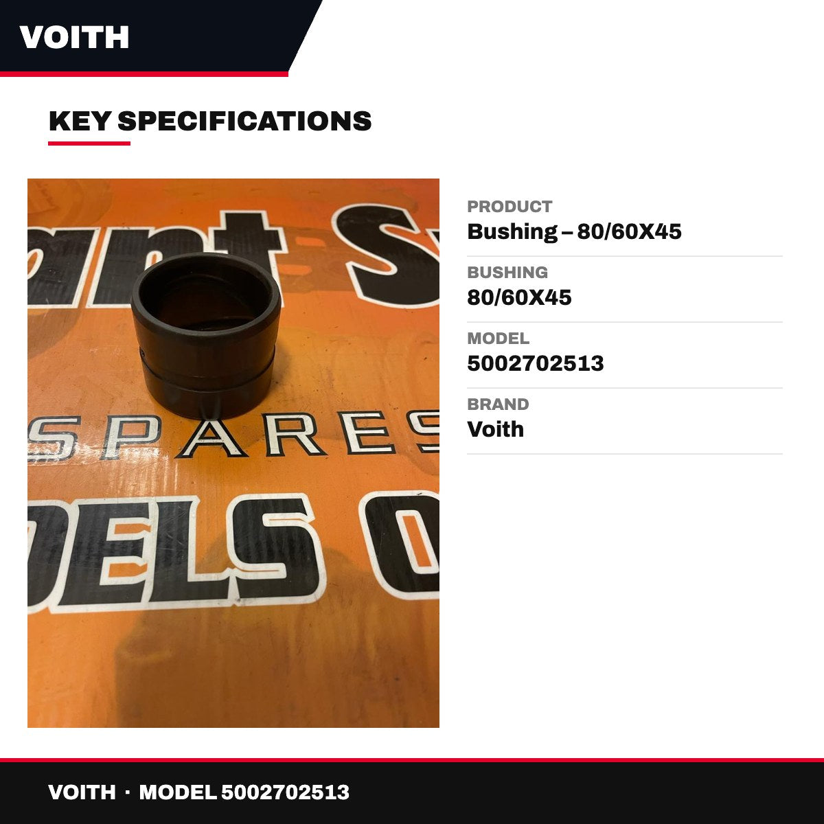 Voith – Bushing, 80/60X45