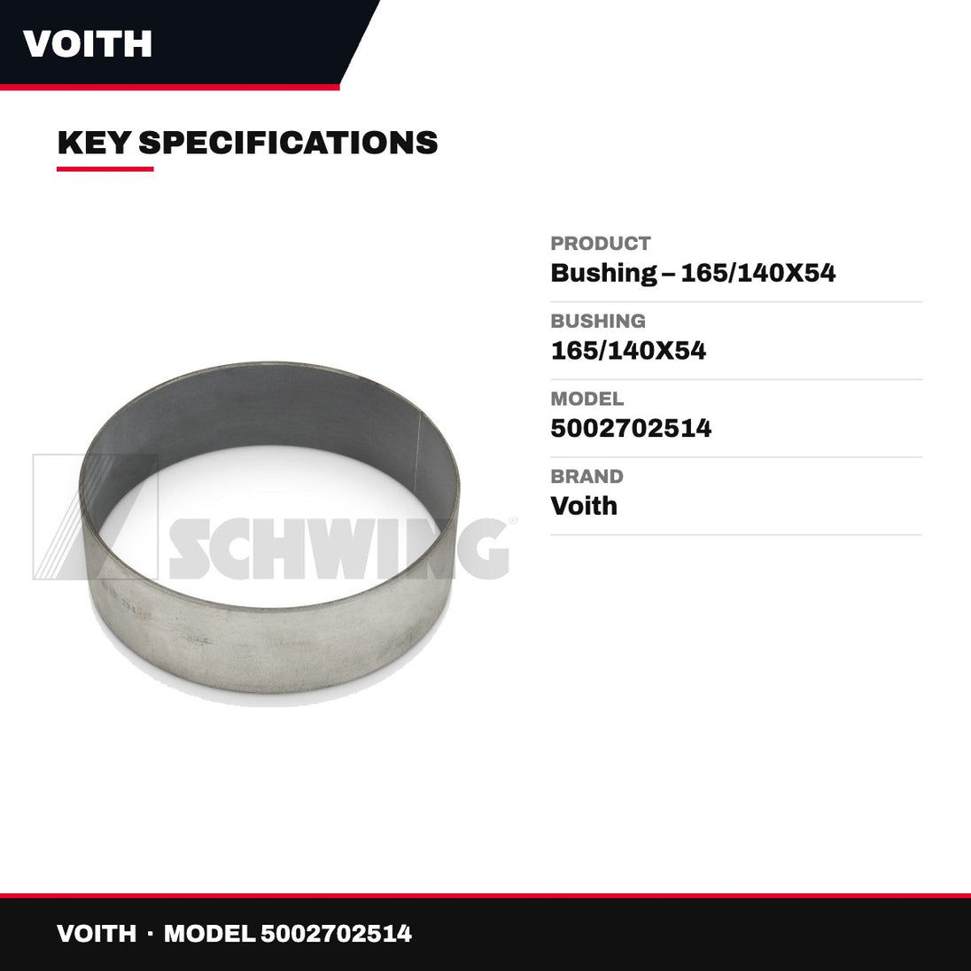Voith 5002702514 – Bushing – 165/140X54