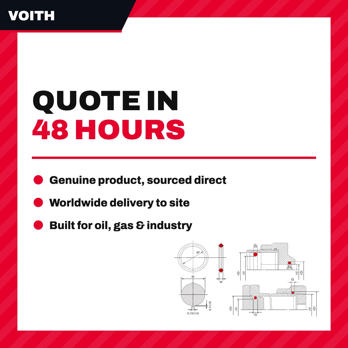 Voith 5002702515 – O-Ring – B-1260X5-N