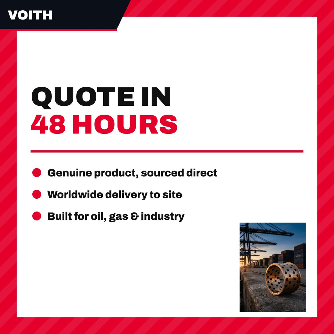 Voith – Bushing, 222/200X48, For Vessel Berri 5