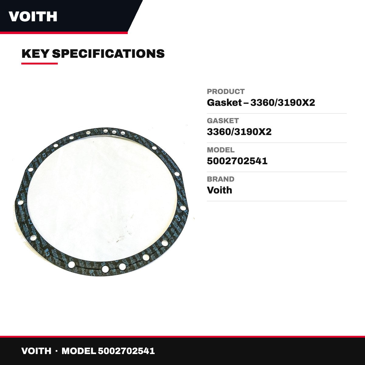 Voith – Gasket, 3360/3190X2