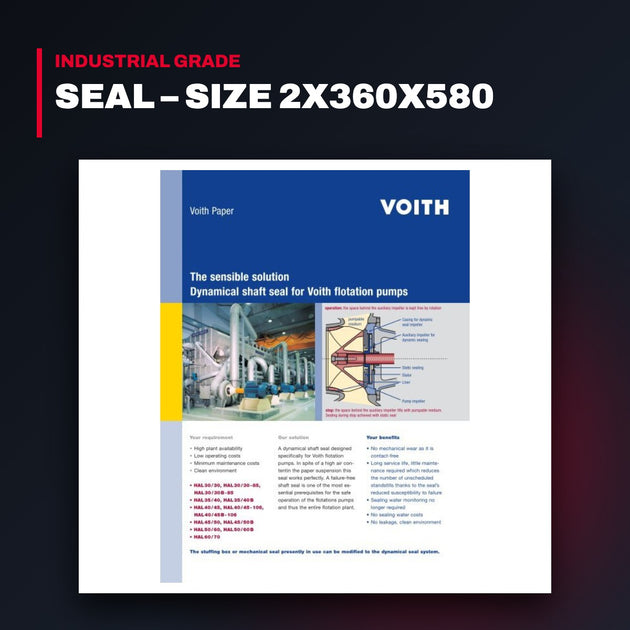 Voith 5002702544 – Seal – Size 2X360X580