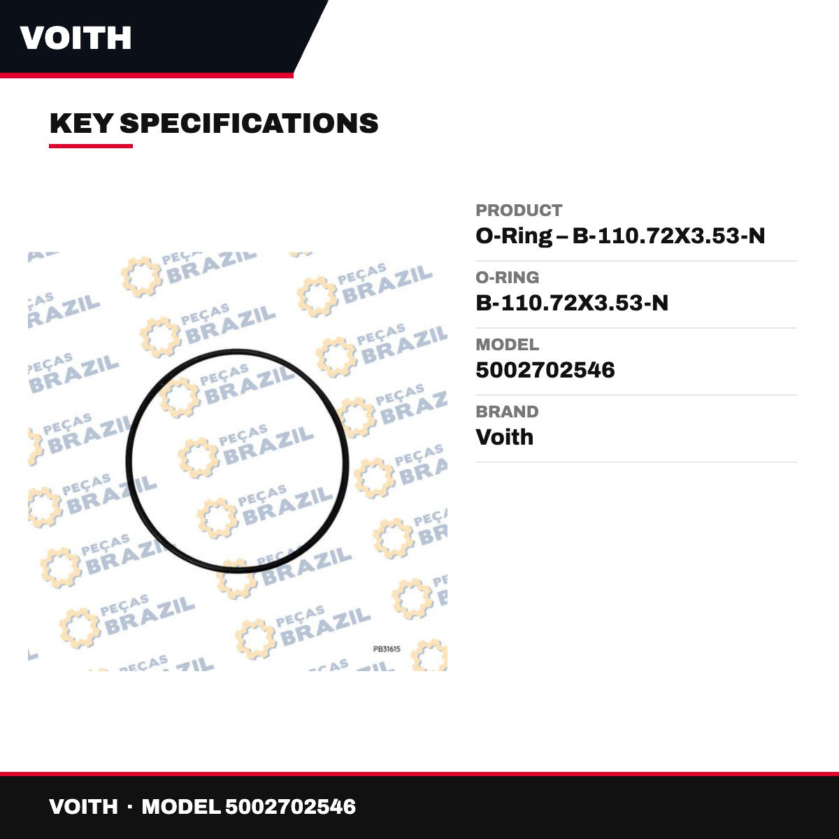 Voith – O-Ring, B-110.72X3.53-N