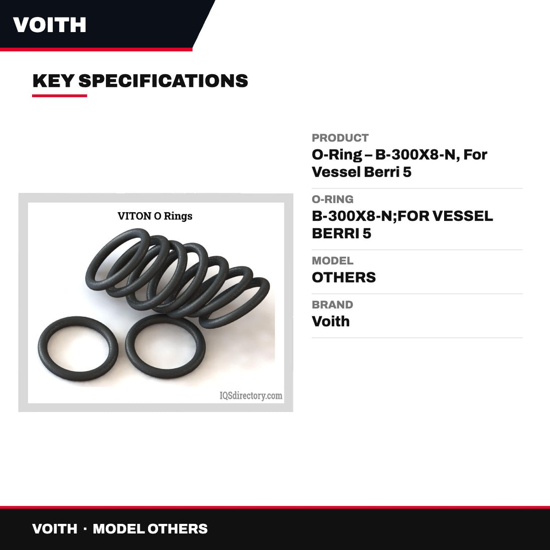 Voith OTHERS – O-Ring – B-300X8-N, For Vessel Berri 5