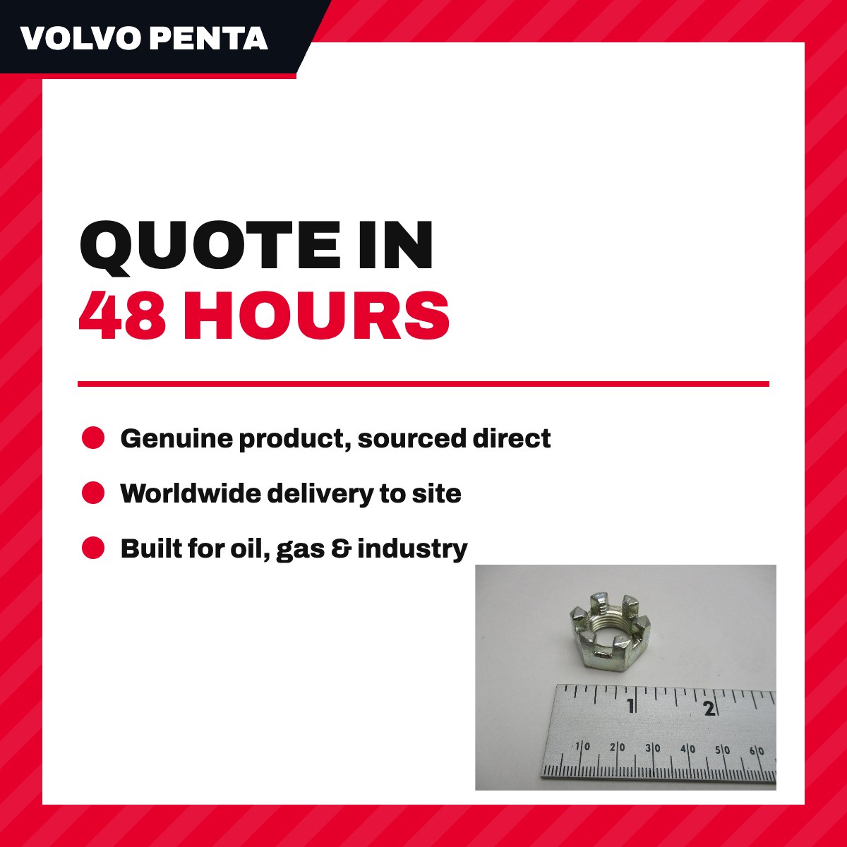 Volvo Penta 11700373 – Nut – Hexagon Nut Type