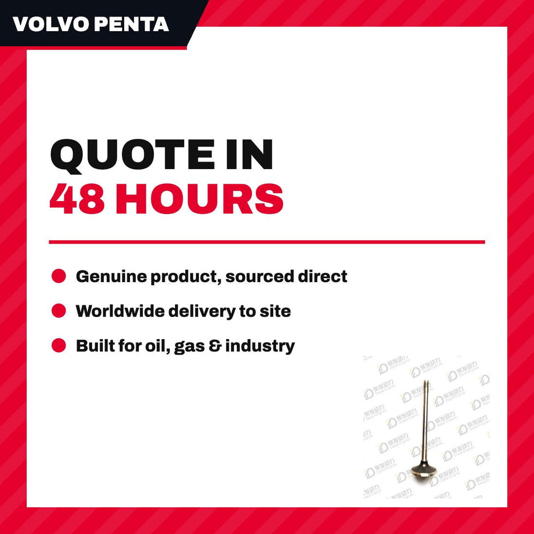 Volvo Penta 20565912 – Valve – Exhaust Valve Type