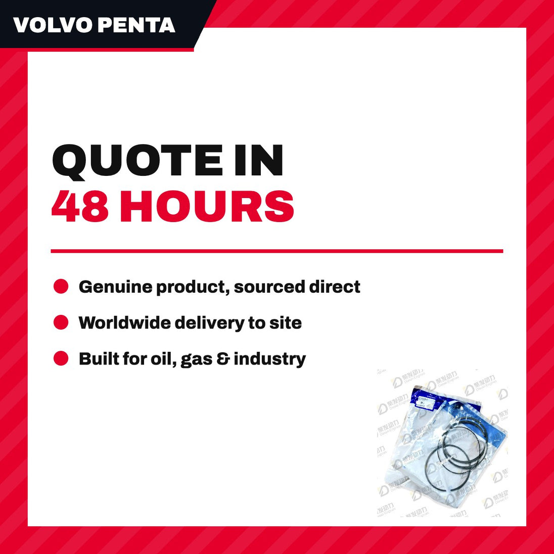 Volvo Penta 21299547 – Kit – Piston Ring Kit Type