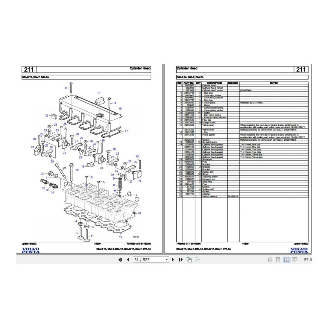 Volvo Penta 24003284 – Collet – -Engine Model, D5A Type