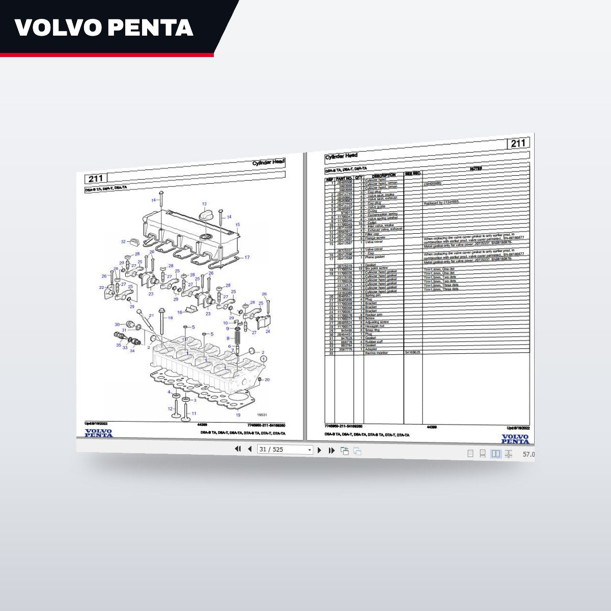 Volvo Penta 24003284 – Collet – -Engine Model, D5A Type
