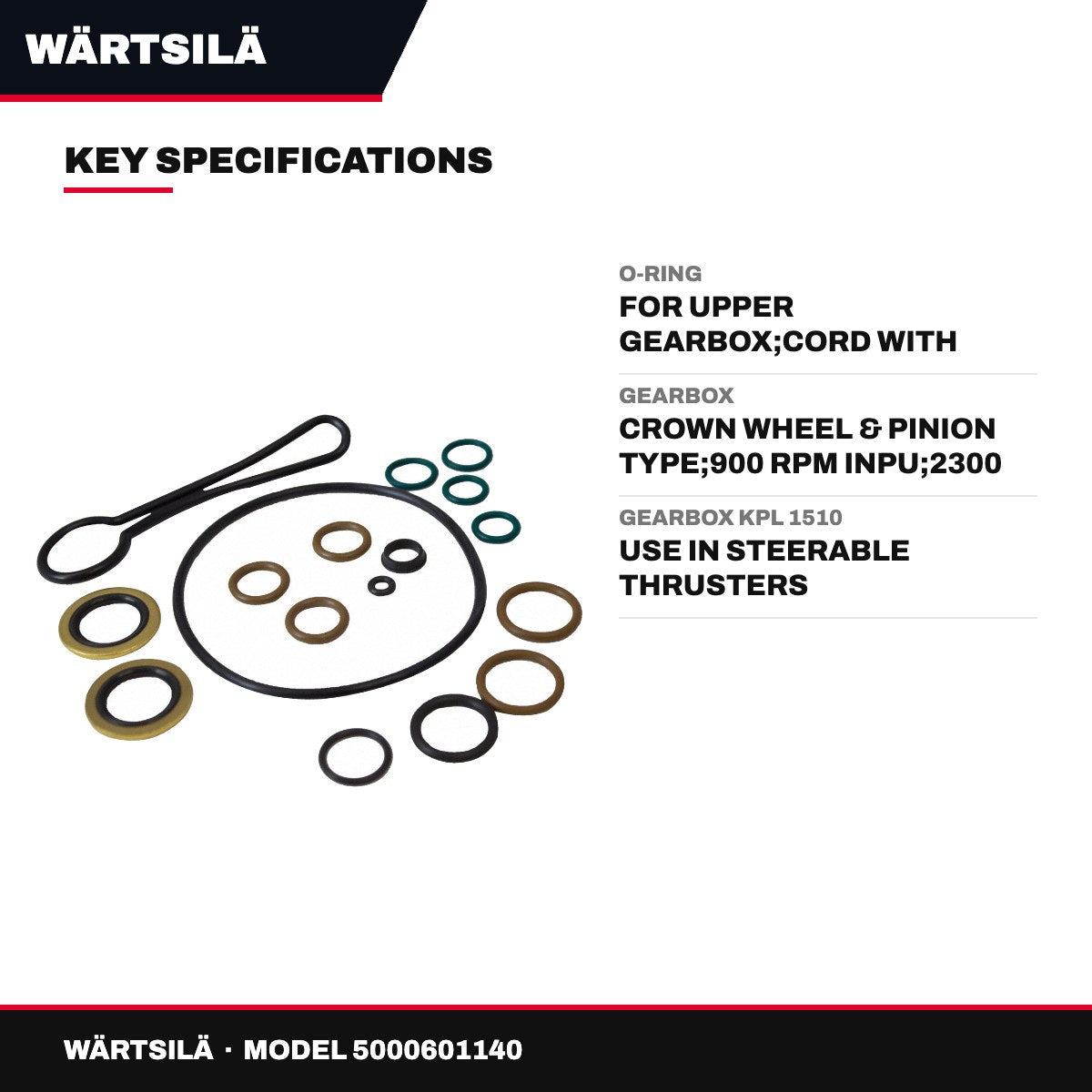 Wärtsilä – O-Ring, For Upper Gearbox, Cord With Vulcanized Joint