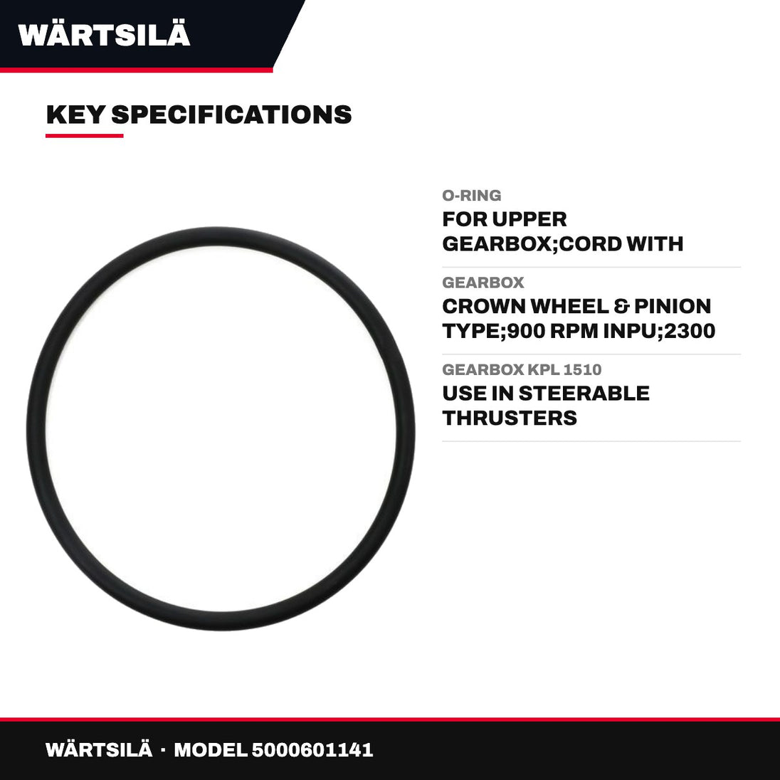 Wärtsilä – O-Ring, For Upper Gearbox, Cord With Vulcanized Joint