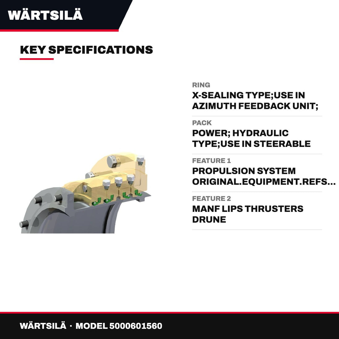 Wärtsilä – X-Sealing Ring, Use in Azimuth Feedback Unit