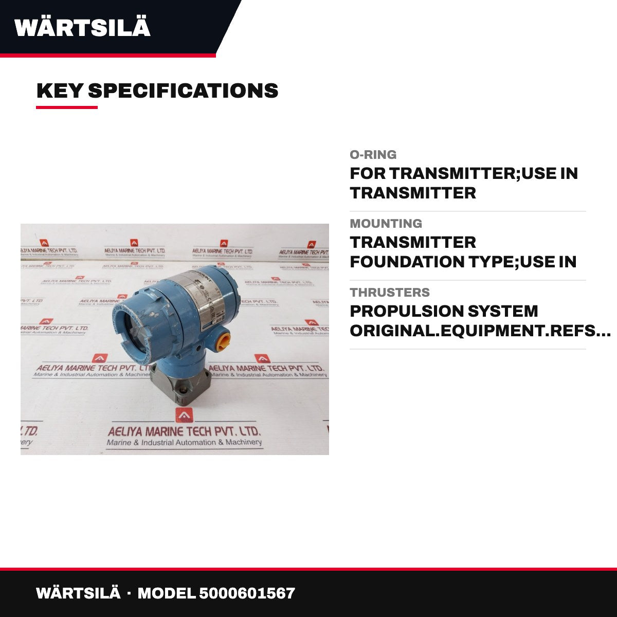 Wärtsilä – O-Ring, For Transmitter, Use in Transmitter Foundation