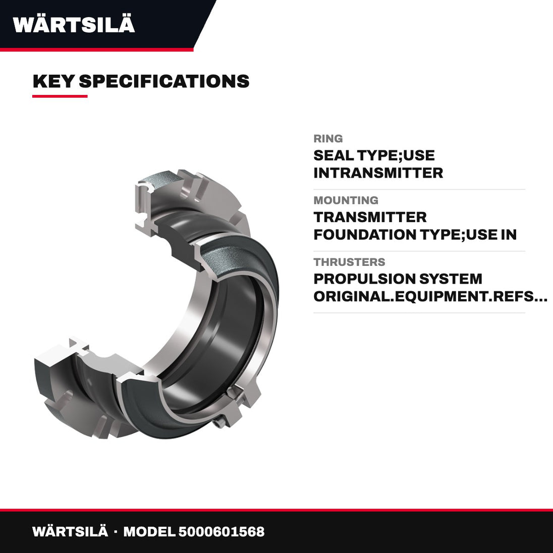 Wärtsilä – Seal Ring, Use Intransmitter Foundation