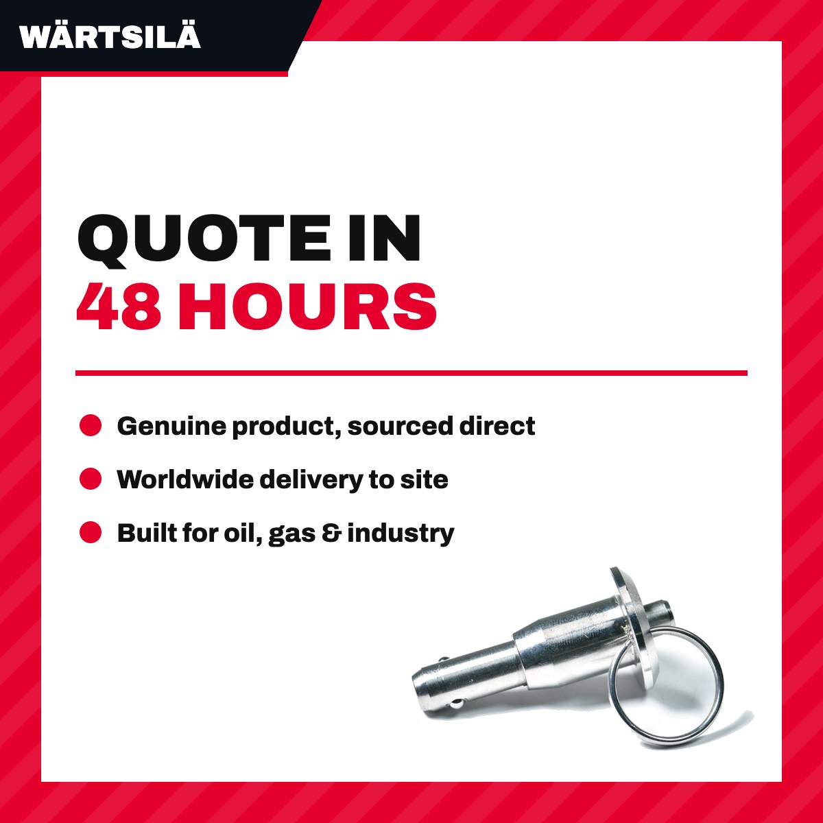 Wärtsilä – Locating Pin, Use in Lower Gearbox F-2500